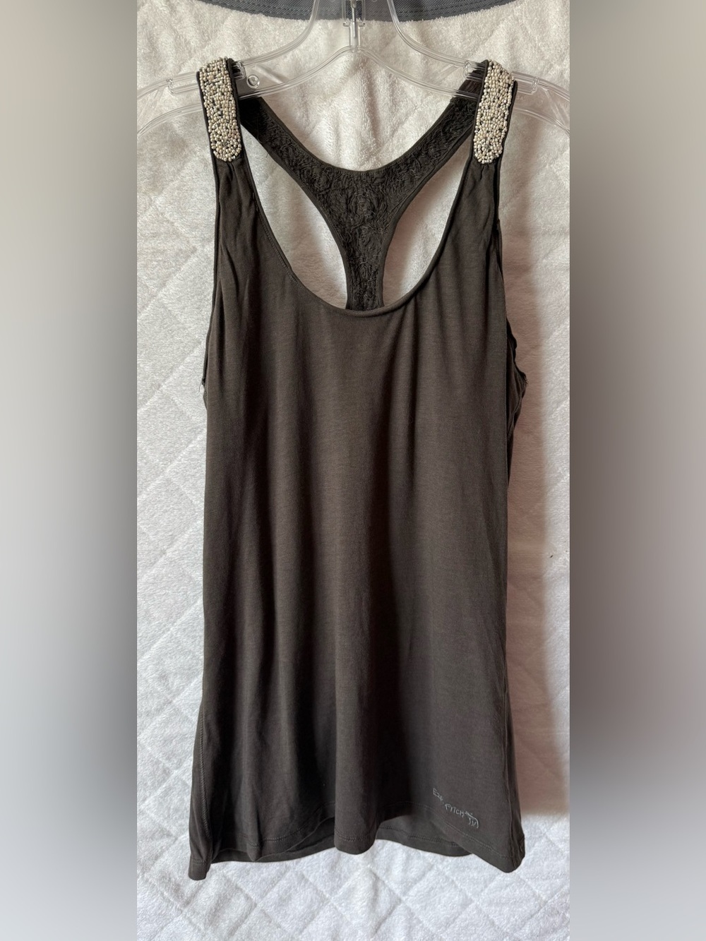 VTG Ezra Fitch Abercrombie Beaded Racerback Tank Top M